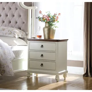 Nacht Tisch Konsole Beistell Tische Konsolen Kommode Schrank Regal Design Möbel - Weiß