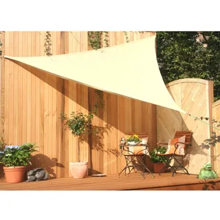 Floracord Sonnensegel Dreieckig Wasserdurchlässig 360 cm x 360 cm Weizen