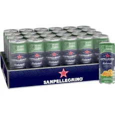 Sanpellegrino Sanpellegrino San Pellegrino Clementina Hoher Fruchtanteil 14% an Mandarinen Orangen und Clementinen Ideal für unterwegs 24er Pack (24 x 0,33l) Einweg Dosen