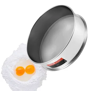 VEVOR Mehlsieb mit feiner Masche, 150 Maschen Mehlsieb, 304 Edelstahl Feinmaschiges Sieb in Lebensmittelqualität, 12,6" Feinmaschiges Sieb zum Backen, 5 Maschengrößen für Mungobohnen, Reis, Mehl, Perlenpulver