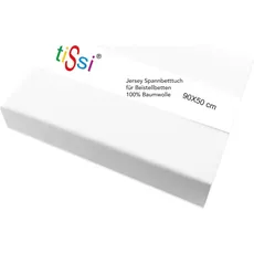 Bild tiSsi® MAXI BOXSPRING Spannbetttuch 90x50cm für Beistellbett weiß