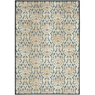 SAFAVIEH Traditionell Teppich für Wohnzimmer, Esszimmer, Schlafzimmer - Paradise Collection, Kurzer Flor, Beige und Blau, 244 X 340 cm