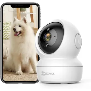 EZVIZ 1080P WLAN IP Kamera, schwenkbare Überwachungskamera Innen mit Zwei-Wege-Audio, Bewegungsverfolgung, IR Nachtsicht für Haustier, Hunde, Babyphone kompatibel mit Alexa, C6N
