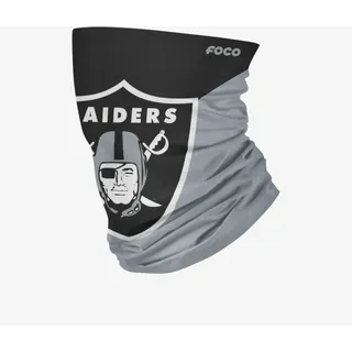 NFL Las Vegas Raiders Schlauchschal Big Logo Gaiter Loop Snood - Schwarz, Grau