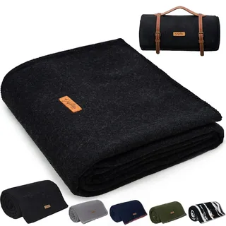 molithe Wolldecke 122 x 157 cm Schwarz