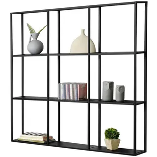 [en.casa] Wandregal Jelsa , Metall , 100x110x18 cm , Wohnzimmer, Regale, Wandregale