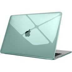Fintie Hülle Kompatibel mit MacBook Pro 13 (2016-2022) A2338(M2/M1)/A2289/A2251/A2159/A1989/A1706/A1708, Ultradünne Hartschale Schutzhülle, Nachtgrün