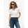 V-Neck Kurzarm-T-Shirt Weiß XS