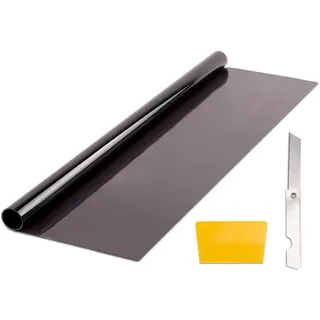 +PWR Car Parts Zugelassene Schwarze Sonnenschutzfolie, 70 x 300 cm. Schützt den Fahrzeuginnenraum vor Sonneneinstrahlung. Absolute Haftung ohne Saugnäpfe. Hochwertiges Vinyl.
