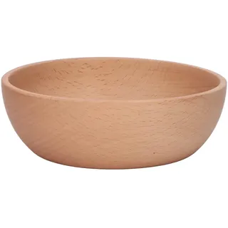 Tomotato Salatschüssel aus Holz, 15×4.5cm Runde Buchenholz Suppenschüssel Obstschale Salat Rührschüssel für Salat Obst Dip Sauce Snack Reis Nudeln(Medium 5.9in)