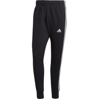 Adidas Essentials French Terry Tapered Cuff 3-Streifen Hose Black / White L/S