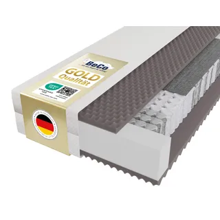 Taschenfederkernmatratze BECO "5 Sterne TFK – GOLD Luxus-Taschenfederkernmatratze Hotelkomfort", weiß (weiß, neutral), B:90cm H:29cm L:200cm, Bezug: 80% Polyester, 20% Viskose, Matratzen, Taschenfederkernmatratze, Wendematratze, gleichfeste Seiten, Premiumhöhe, auch in 140x200