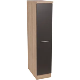 Respekta Apothekerschrank Grau/Eichefarben 30 x 144,8 x 60 cm Grau