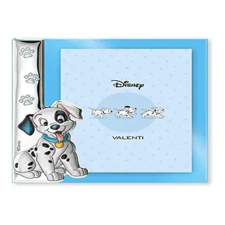 VALENTI & CO. Disney Baby La Carica dei 101 Bilderrahmen aus Silber für Tisch oder Nachttisch mit 3D-Details Dalmatiner Hund Lucky für Kinderzimmer, Geschenkidee für Taufe oder Geburtstag