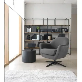 TRENDMANUFAKTUR Drehsessel Mira Polyester 83 x 85 x 80 cm Grau