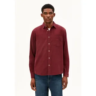 CORD-LANGARMHEMD |  100% Bio-Baumwolle - rot (XL)
