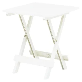 Gartentisch Klappbar, Esstisch, Couchtisch, Balkontisch, Balkonmöbel Kleiner Balkon, Balkon Tisch, Beistelltisch, Weiß 45x43x50 cm Kunststoff - Weiß