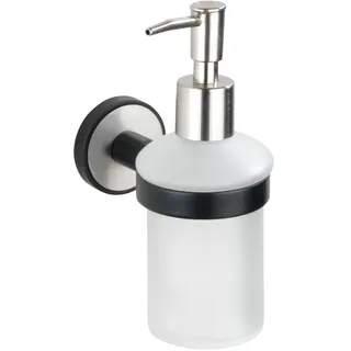 Wenko Seifenspender Udine 25010100 weiß/anthrazit Edelstahl, Glas 200,0 ml, 1 St.