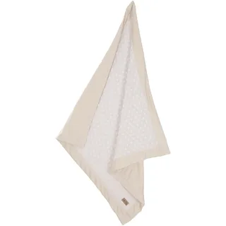 roba Babydecke Frosty Almond 80 x 80 cm - Kuscheldecke aus Bio Baumwolle - GOTS & Oeko-Tex 100 zertifiziert - Terry Dots Punkte Motiv - Beige