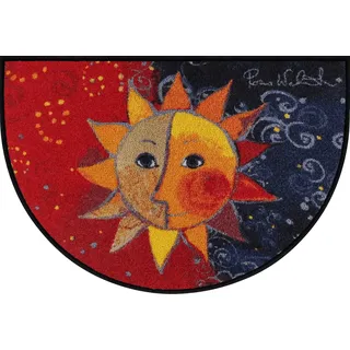 Salonloewe Rosina Wachtmeister Fußmatte Sole Nuovo 60 x 85 cm Katzen bunt witzig Eingangs-Matte Fußabtreter waschbar