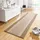 Teppich Läufer 80x400cm Teppichläufer Weicher Kurzflor Teppich Modernes Design Läufer für Flur Schlafzimmer Kinderzimmer Badezimmer Wohnzimmer Küche Dekoläufer Beige Creme