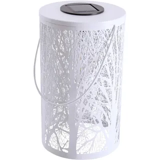 NÄVE Solarleuchte Kunststoff rund D: 12cm, H: 20cm, 1 Stk., weiß