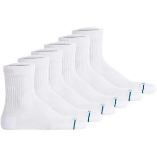 Kurzsocken STANCE "Socken Icon Quarter 6er Pack", Damen, Gr. 38-42, braun (weiß), Obermaterial: 77% Baumwolle CO. 14% Polyester PES. 6% Nylon NY. 3% Elasthan EL., Socken Kurzsocken