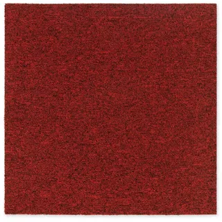 Esposa Teppichfliese , Rot , Textil , Uni , quadratisch , 50x50 cm , pflegeleicht , Teppiche und Böden, Bodenbeläge, Teppichfliesen