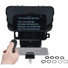 Bild T3 Teleprompter für Smartphone-Tablet, Objektivadapterringe für DSLR-Kameras, Weitwinkelobjektiv, APP-kompatibel mit iPad/Android