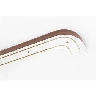 GARESA Schienensystem »Kunststoffschiene mit Blende« 2 läufig-läufig Wunschmaßlänge seitlich mit 2 Rundbögen (kein Spalt zwischen Vorhang und Wand!), braun