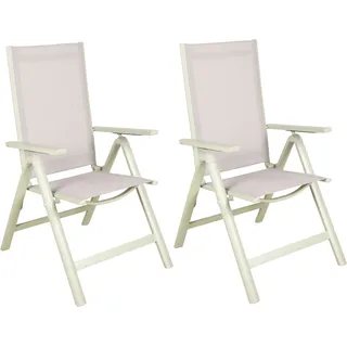 Garden Pleasure ENOLA Hochlehner 59,5 x 73 x 107 cm salbeigrün/grau 2 St.