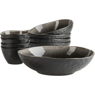 Mäser Niara Organic Schüssel + Schale Schwarz 9-tlg.