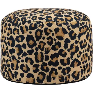 Icon Milano Leopard Sitzsack Hocker mit Füllung | In Deutschland Hergestellt, Sitzsack Pouf Hocker, Langlebiger Webstoff, Fußhocker für das Wohnzimmer und Schlafzimmer