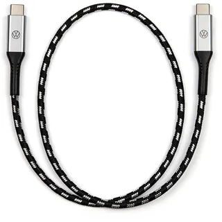 Volkswagen 000051446CB Ladekabel Anschlusskabel Premium Verbindungskabel, USB-C auf USB-C, beleuchtetes VW Logo, 50cm