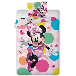 Minnie Mouse Bettbezug - Happy 140 x 200 cm - Bunt