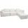 L-Sofa HWC-O54, Lounge-Couch mit Ottomane, erweiterbar modular rechts/links, Stoff/Textil 63x270x190