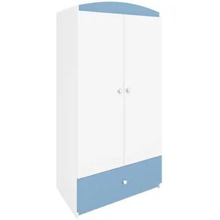 Raumhirsch Furniture Kinderkleiderschrank Basic , Blau , Holzwerkstoff , 90x175x52 cm , Babymöbel & Kindermöbel, Babyzimmer, Babykleiderschränke
