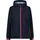 Damenjacke mit fester Kapuze Schwarz Blau XXXXL