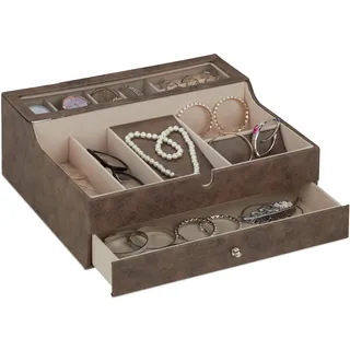 Relaxdays Schmuckboxen mit Cassetto
