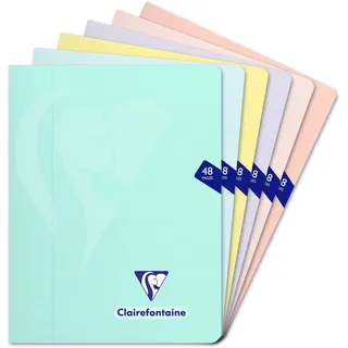 Clairefontaine 10x Mimesys Pastell, Heft 17x22 cm, 24 Blatt 90g Sortiert 308751C