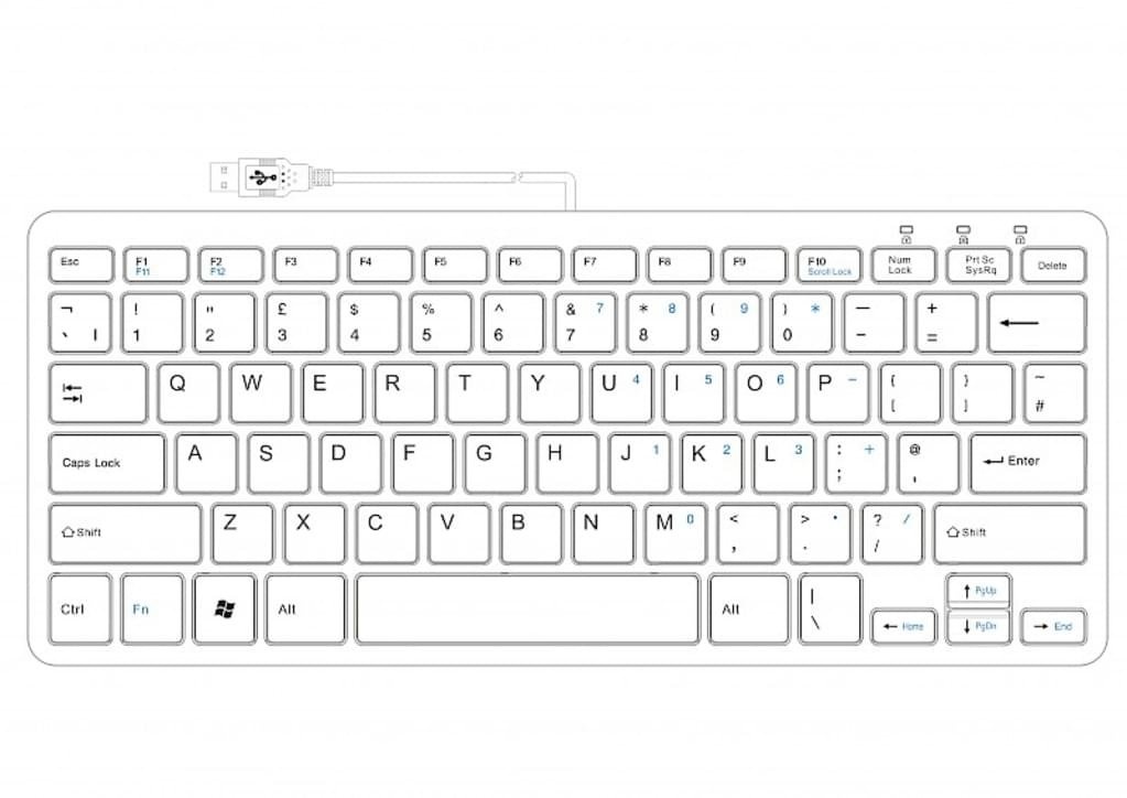 Bild von Compact Tastatur BE weiß RGOECBEW
