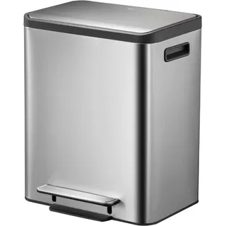 EKO - EcoCasa Treteimer 30 Liter - Stainless steel Plastic - Matt Edelstahl - Silber