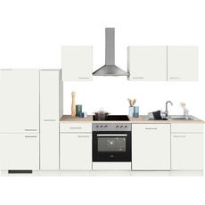 Bild von Küchenzeile »Zell«, mit E-Geräten, Breite 310 cm, weiß