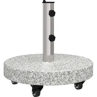 vidaXL Sonnenschirmständer Grau 45 x 45 x 45 cm Granit und Edelstahl - Grau
