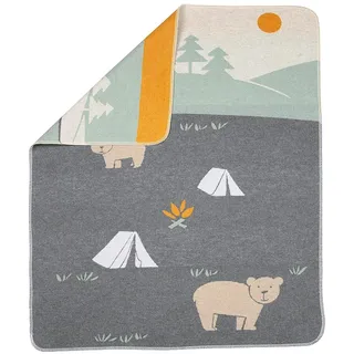 David Fussenegger David Fussenegger, JUWEL, Baby-und Kinderdecke Camping grau, 90x70 cm)