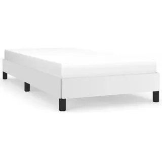 vidaXL Bettgestell Weiß 90x200 cm Kunstleder - Weiß