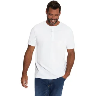 JP 1880 Herren große Größen Übergrößen Menswear L-8XL Henley, Basic, Knopfleiste, Halbarm weiß 6XL 726695209-6XL