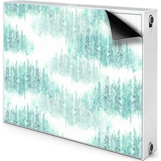 Magnet Heizkörperabdeckung Heizkörperverkleidung Verkleidung Abdeckung 80x60 cm - Gemalter Wald