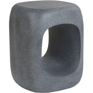 Beliani Beistelltisch grau Leichtbeton und Glasfaser Quadratisch 33 x 33 cm Unregelmäßige Asymmetrische Form Modern Outdoor Couchtisch Wohnzimmer, - Grau