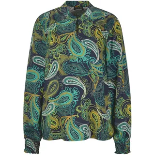 GOLDNER Schlupfbluse »Bluse aus fließendem Viskose-Satin«, grün